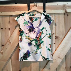 Neiman Marcus Floral Blouse